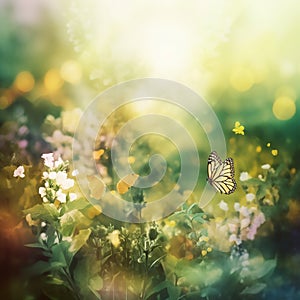 Spring summer nature season background