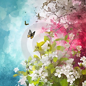 Spring summer nature season background