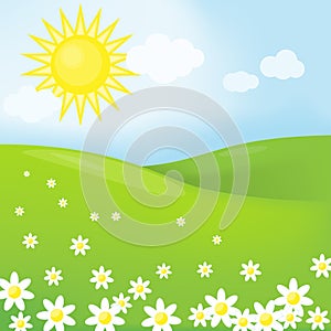 Spring sunny landscape