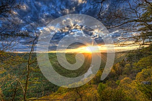 A Spring sunset on Beauty Mountain in West Virginia.