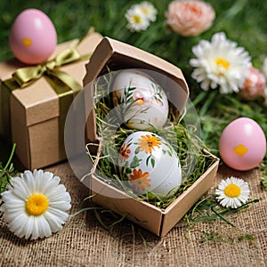 Spring Surprise: Delightful Easter Eggs Presented in a Gift Box