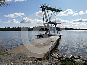 Spring in Sweden Smaland lake Gamleby