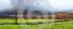 Spring Thunderstorm Landscape Illinois