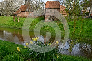 spring time at the berkel river in Vreden