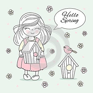 SPRING TIME Bloom Nature Season Vector Illustration Set