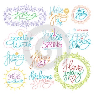 Spring Time color calligraphy set