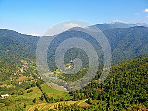 Spring time landscape of green highlands in northern Alborz mountains , Gilan