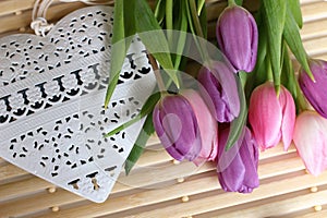 Spring time, Mothers day, flowers and candles, pink, purple, lovely time, nice smell, lovely colors, romantic colors, valentines