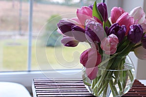 Spring time, Mothers day, flowers and candles, pink, purple, lovely time, nice smell, lovely colors, romantic colors, valentines