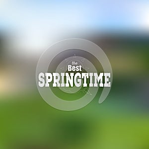 Spring time poster, vector web and mobile