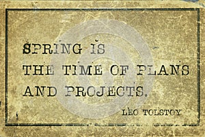 Spring time Tolstoy