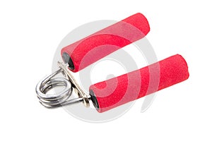 Spring trainer for hand isolated on white background