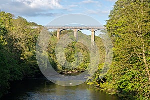 Pontcysyllte Aqueduct near Llangollen in Wales in spring photo