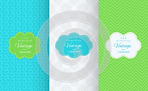 Spring vector seamless patterns