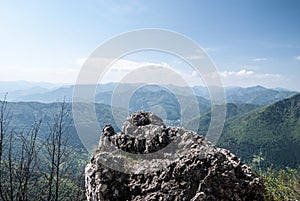 Spring Velka Fatra mountains panorama in Slovakia