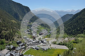 Spring view of the bike resort Arinsal