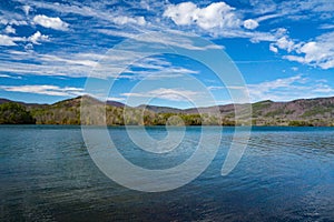 Spring View of Carvin Cove Reservoir and Tinker Mountain