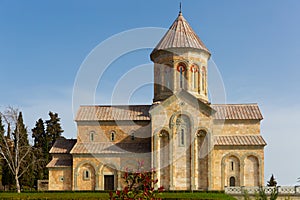 Spring view of Church of St. Nino in Bodbe nunnery, Georgia