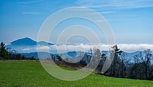 A Spring View of Devils Backbone and Valley Clouds