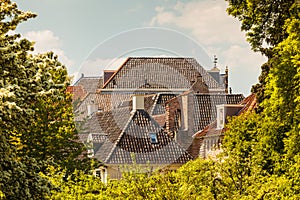 Spring view of the historic Dutch town Zutphen