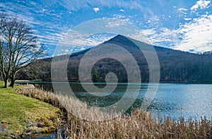 A Spring View of Sharp Top Mountain from Abbott Lake