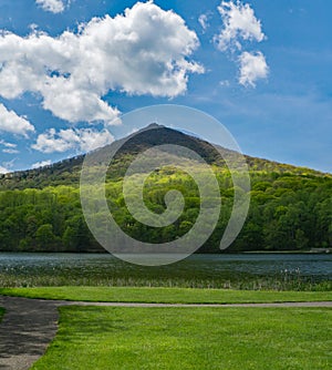 Spring View of Sharp Top Mountain and Abbott Lake