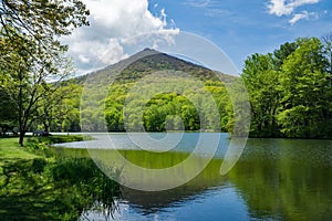 Spring View of Sharp Top Mountain and Abbott Lake