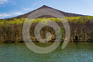 A Spring View of Sharp Top Mountain from Abbott Lake
