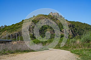 Spring view of Soimos Fortress in Arad County, Romania, Europe