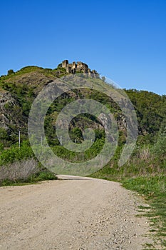 Spring view of Soimos Fortress in Arad County, Romania, Europe photo