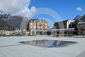 Spring view of the spa town Cauterets, French Pyrenees