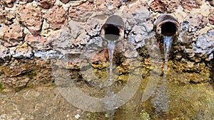 Spring water fountain in Cañadas, Bogarra.