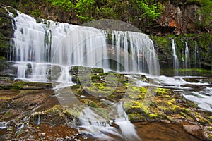 Spring waterfall in the Brecon Beacons