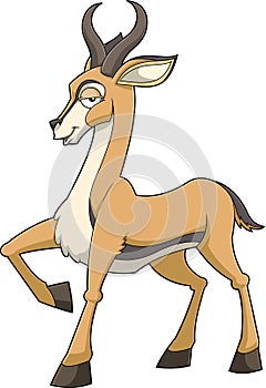 Springbok Animal Cartoon Character