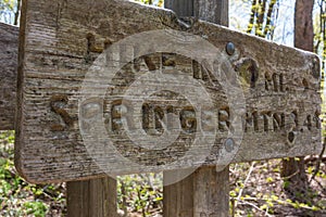 Springer Mountain Distance Sign