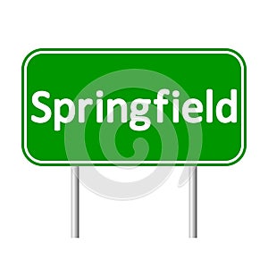 Springfield green road sign
