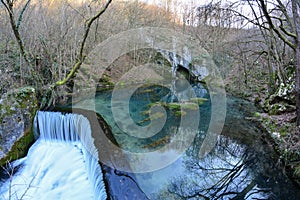 Springhead, cave and stunts, fisheye landscape