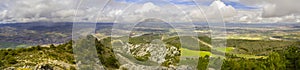 Panorama springtime aerial landscape at La Silleta de Padul, Sierra Nevada, Andalucia, Spain photo