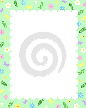 Springtime holidays card template cover design decorated with simple image