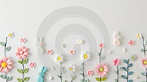 springtime joy and Easter celebrations with lifelike felt embellishments, showcasing delicate pastel colors against a