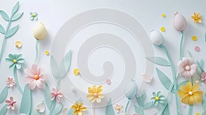 springtime joy and Easter celebrations with lifelike felt embellishments, showcasing delicate pastel colors against a photo