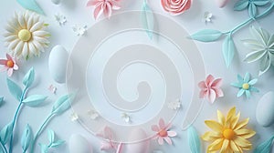 springtime joy and Easter celebrations with lifelike felt embellishments, showcasing delicate pastel colors against a photo