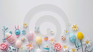 springtime joy and Easter celebrations with lifelike felt embellishments, showcasing delicate pastel colors against a photo