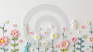 springtime joy and Easter celebrations with lifelike felt embellishments, showcasing delicate pastel colors against a photo