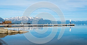 Springtime in Lake Tahoe California reflections off the Clearwater