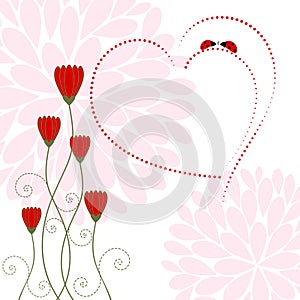 Springtime Love Card with Flower