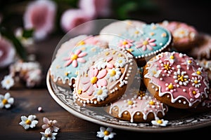 Springtime Sweets - Homemade Easter Cookies Galore. AI Generated