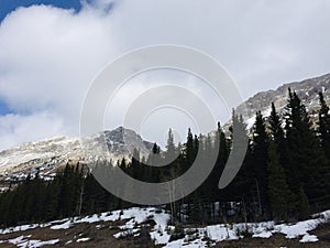 Scenic view of the Rocky mountains of Kananaskis provincial park photo