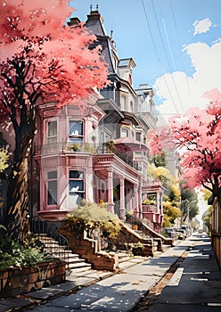 Springtime in the Urban Toon: Exploring the Vibrant Streets of a