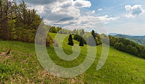 Jarní pohoří Velká Fatra u vrchu Magura na Slovensku